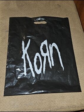 Black KORN Plastic Bag